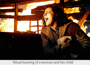Ритуальное сожжение женщины и ребёнка